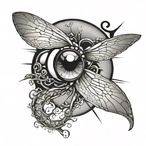 Eye Inside Of Dragon Fly