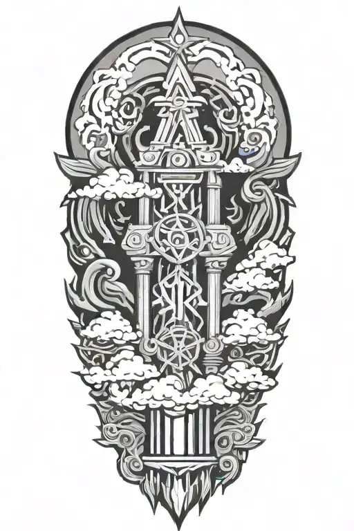 Jewish And Hebrew Pillar Of Fire And Pillar Of Cloud Background
