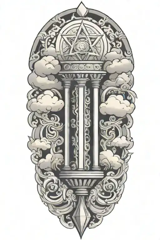 Jewish And Hebrew Pillar Of Fire And Pillar Of Cloud Background