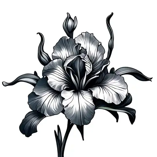 Drimstick Music Score Iris Flower Bouquet