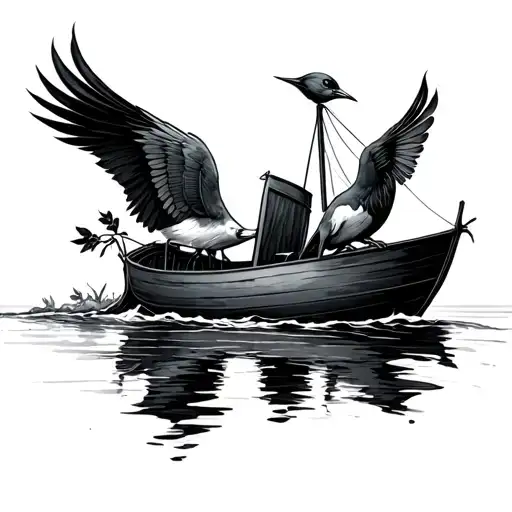 Boat And Bird Fine Traits