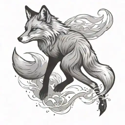 Powerful Cunning Spirit Fox Running