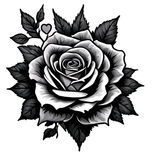 Do The Name Aisa With Hearts And A Rose