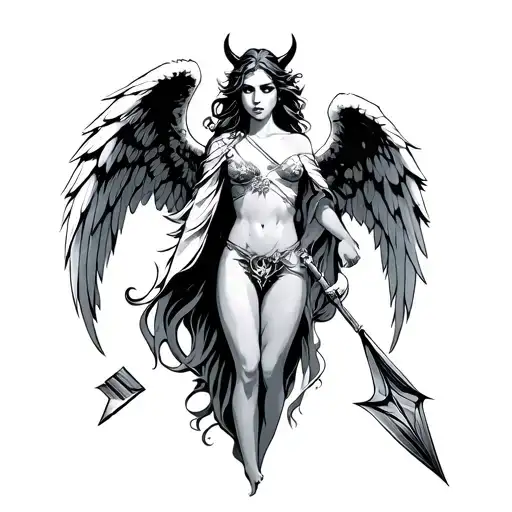 Angel And Demon And Arrow