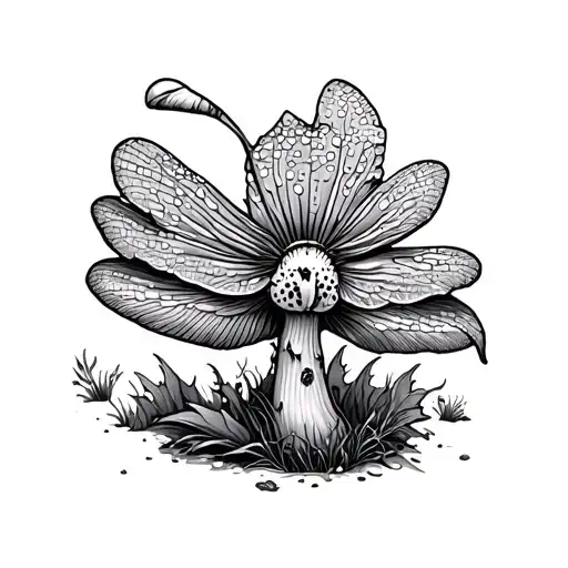 Cali Lilly Dragon Fly Agaric Mushrooms