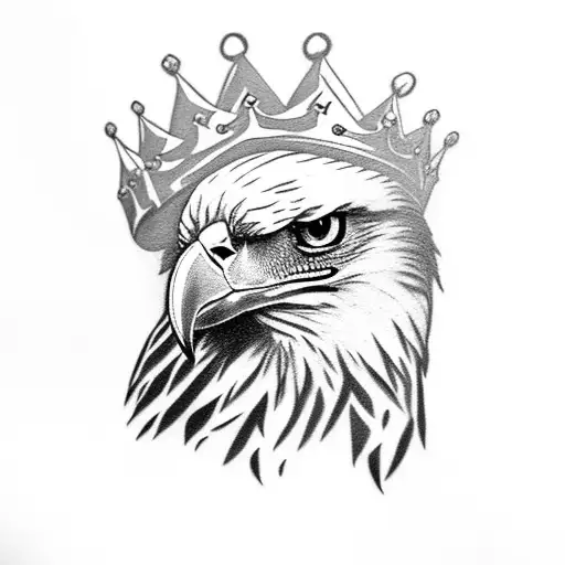 Eagle With Crown And Wings