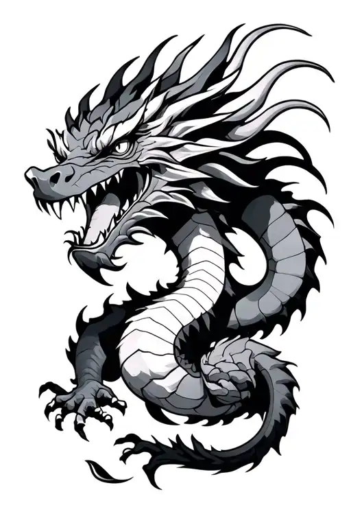 Dragon With Katana