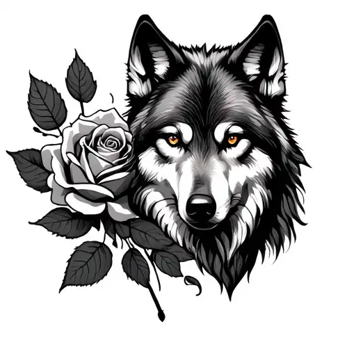 Wolf And A Rose