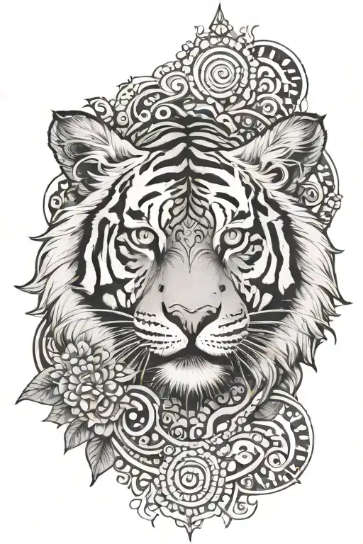 Tiger Eye And Henna Inspired Patterns