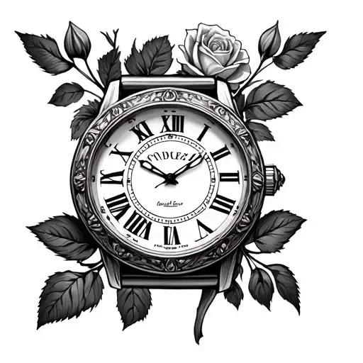 Rosas Watch With Roman Numbers