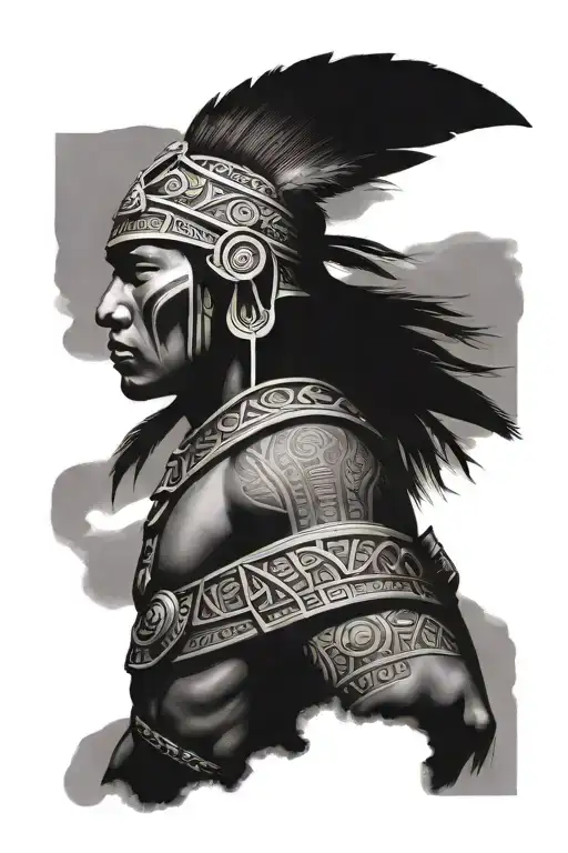 Maya Warrior Looking Sideways