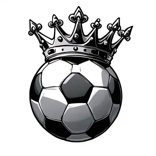Soccer Ball With A Crown And Chuteators