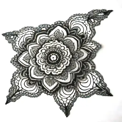 Wavy Lace Mandala Thigh Bracelet