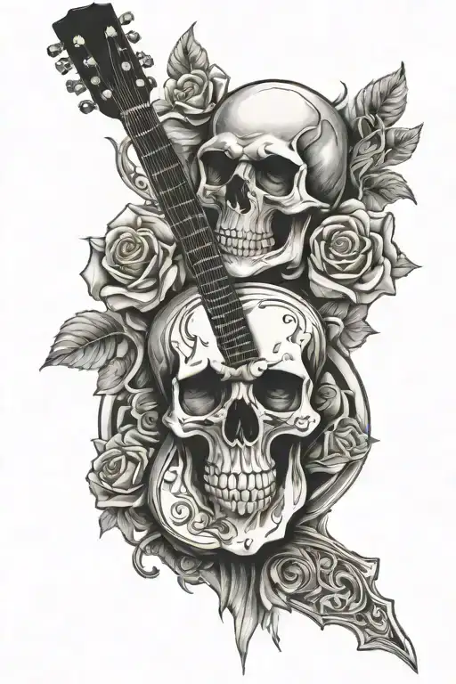Skull And Guitar