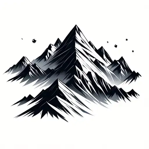 A Geometric Mountain Range With Subtle Football Motifs Hidden Within The Shapes