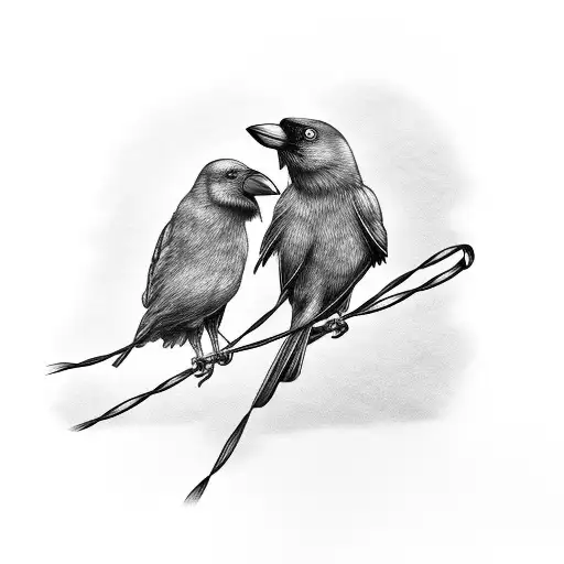 2 Crows In Love On A Wire