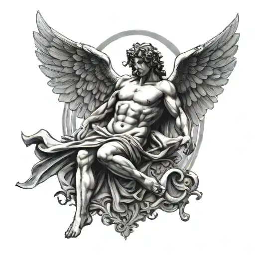 Relgious Greek God Falling Angel