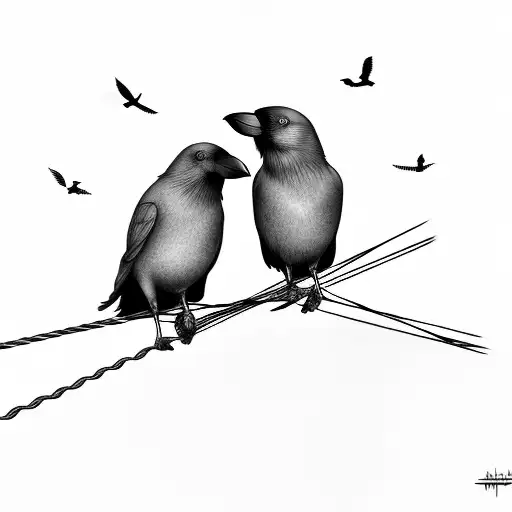 2 Crows In Love On A Wire