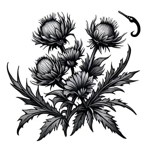 Fishing Hook Mountains Thistle Flowers