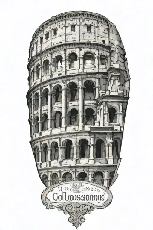 Colloseum With Quote Intertwined