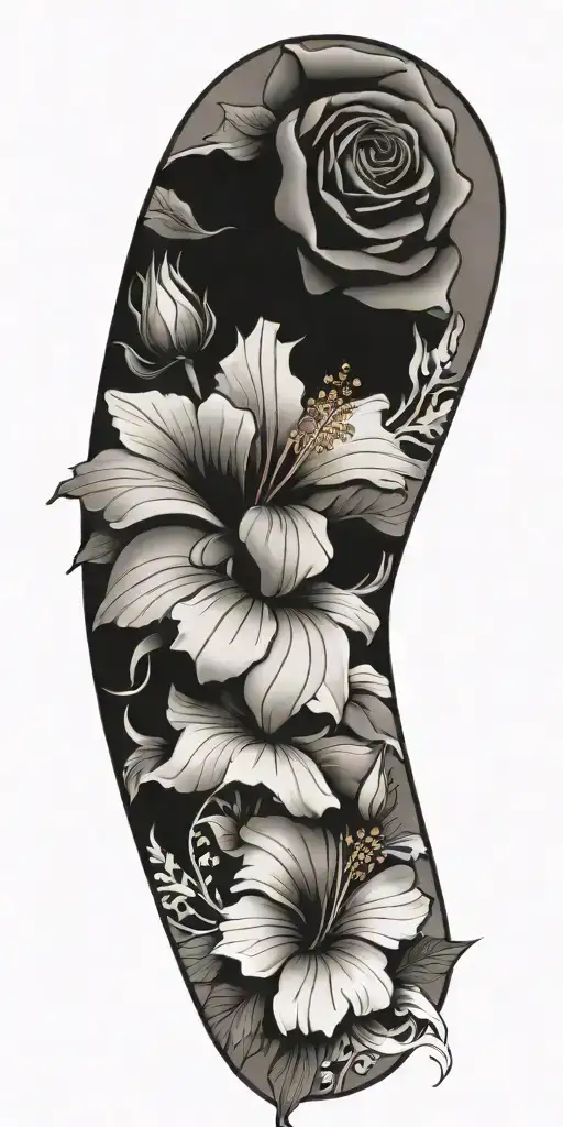 Roses Mayflowers Hibiscus