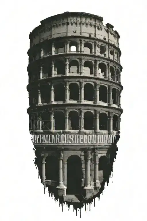 Colloseum With Words Written Across