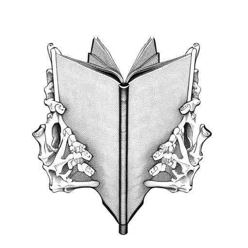 Skeleton Reading Old Book