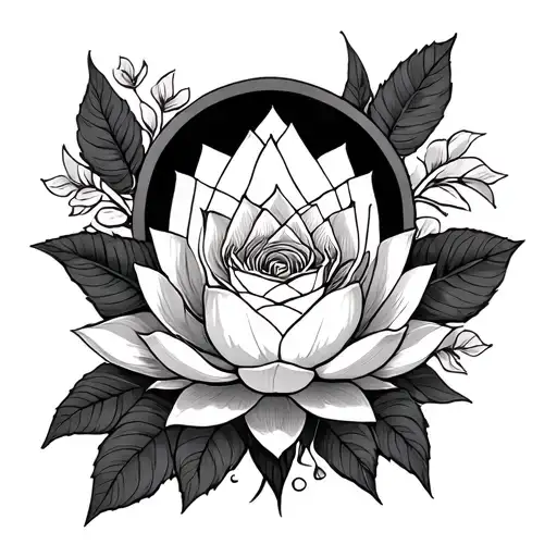 Egyptian Temple Lotus And Rose