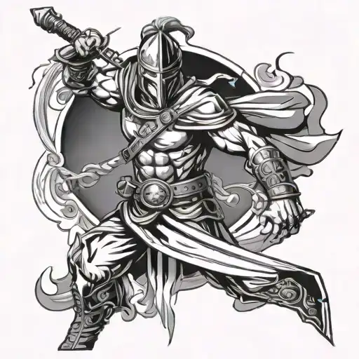 Warrior Fighter With A Sword