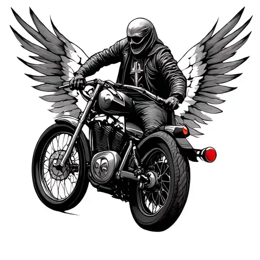 Biker With Christian Religious Faith