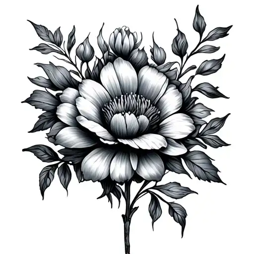 Birth Flowers Intertwined Tattoo