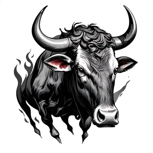 Vild Bull With Nose Flame