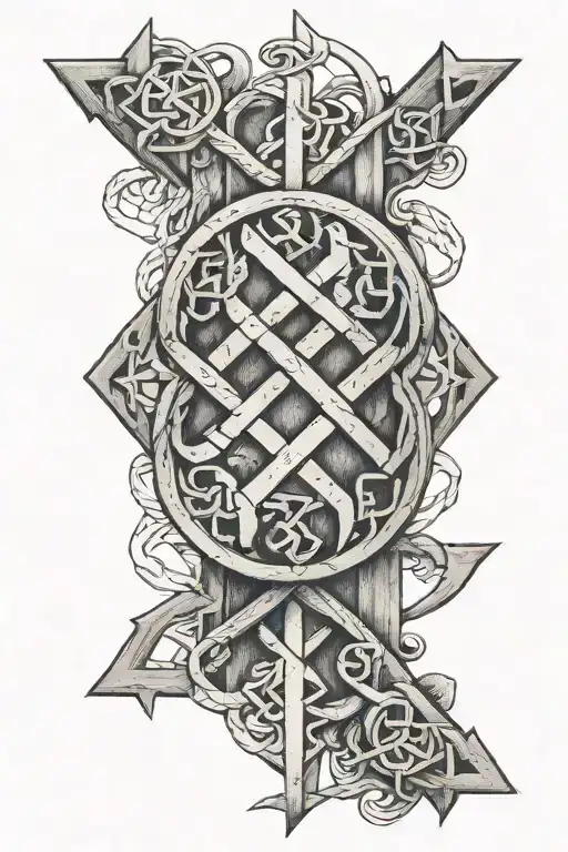 Nordic Runes Intertwined