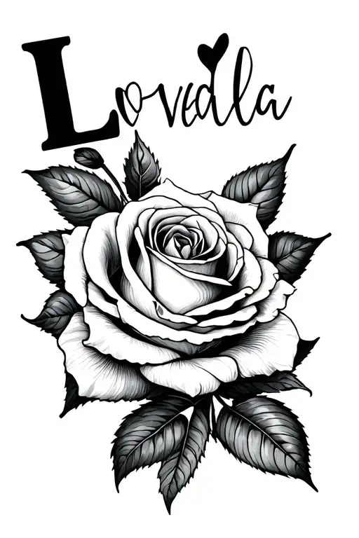 Name Lovedalia With Rose At The L