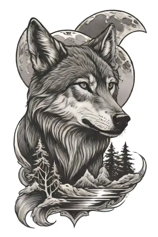 Wolf Howling At The Moon