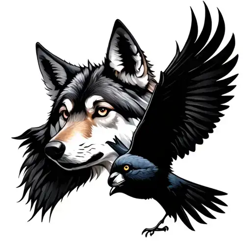 Wolf And Birds
