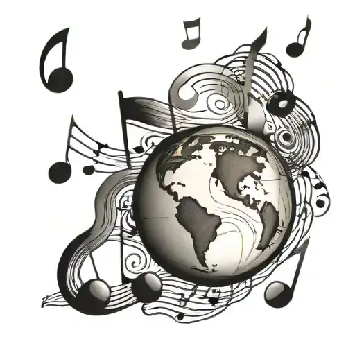 Mix The Earth With Music Notes