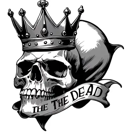 A Crown And Text The Dead Skull And