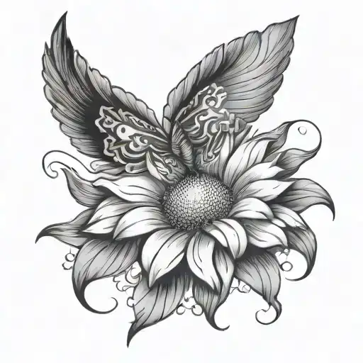 Storm With Daisy Flower