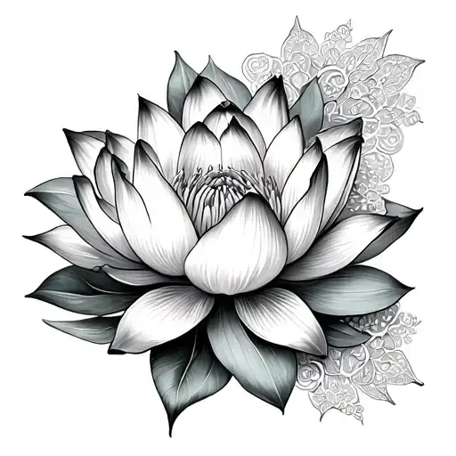 Lotus Flower And Lace