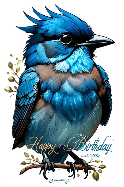 Lyrics And A Blue Bird And Birthday Date