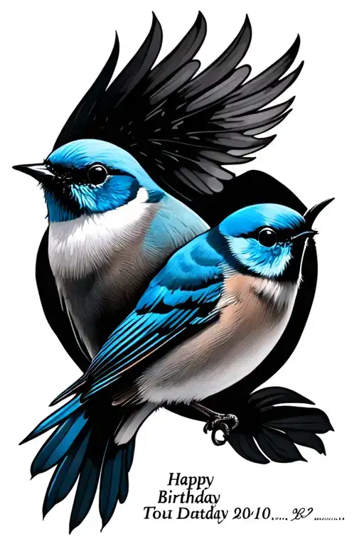 Lyrics To A Song And A Small Blue Bird Flying And Birthday Date