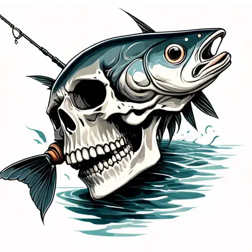 Fishing Skull Wearing