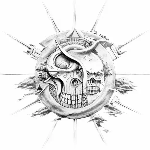 A Surreal Representation Of A Warhammer 40000 Battlefield