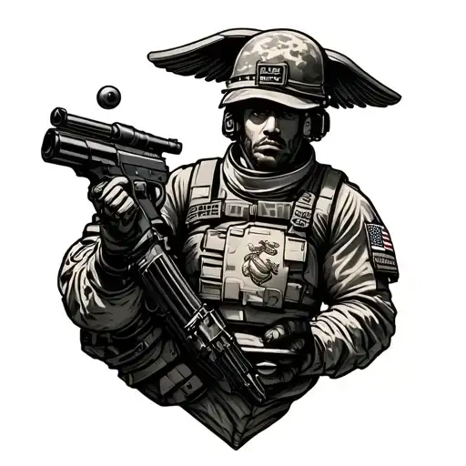 Usmc And Space Theme