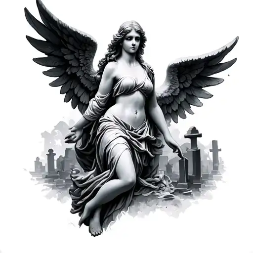 Angel With Cementry