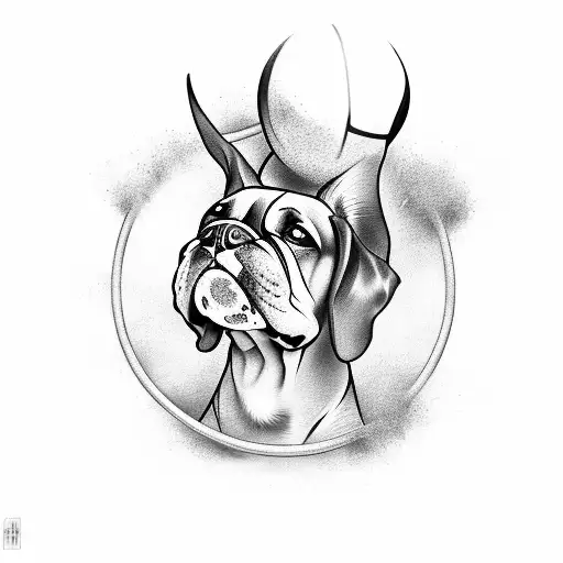 A Tattoo Of A Dog Playing Basketball