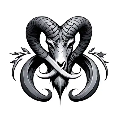 Aries And Picese Zodiac Sign Intertwined