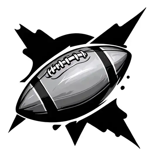 Stylized Football With Lines