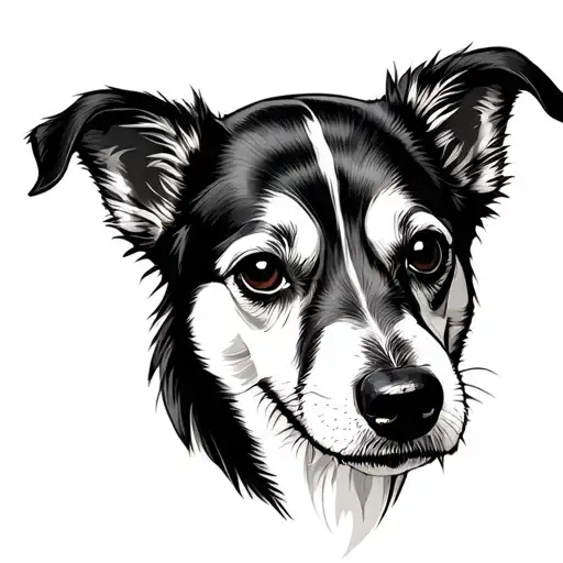 Dog Print With Diamond Shap Inside